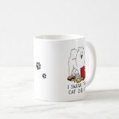 Ik zweer dat de kat het Samoyed Dog Messy Funny Koffiemok (Voorkant rechts)
