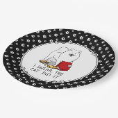 Ik zweer dat de kat het Samoyed Dog Messy Funny Papieren Bordje (Gekanteld)