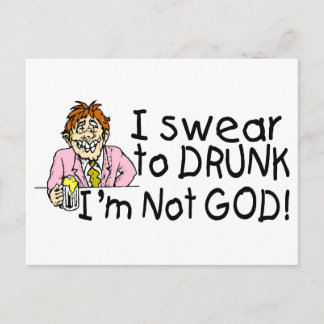 Ik zweer dat ik niet God ben Drink (Drink Man) Briefkaart