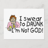 Ik zweer dat ik niet God ben Drink (Drink Man) Briefkaart (Voorkant)