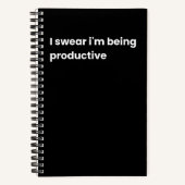 Ik zweer dat ik productief ben notitieboek (Voorkant)