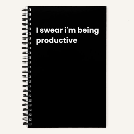 Ik zweer dat ik productief ben notitieboek (Voorkant)