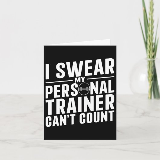 Ik zweer dat mijn personal trainer geen grappig we kaart (Voorkant)