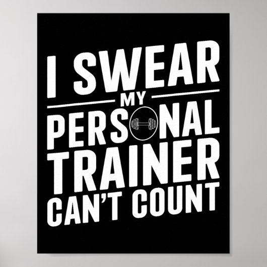 Ik zweer dat mijn personal trainer geen grappig we poster (Voorkant)