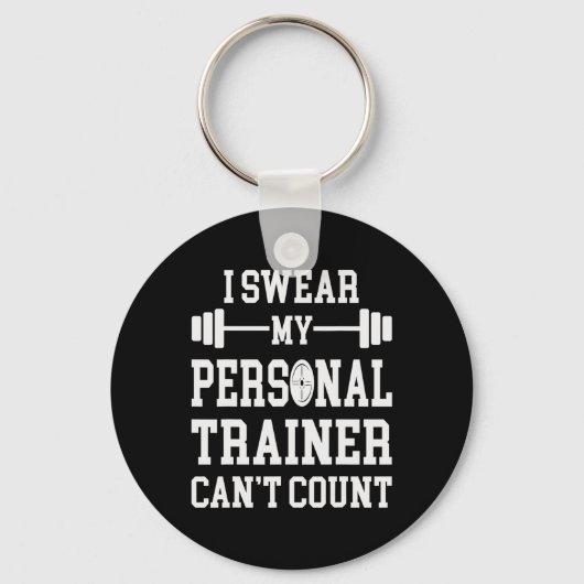 Ik zweer dat mijn personal trainer geen grappige s sleutelhanger (Voorkant)