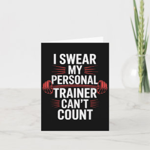 Ik zweer dat mijn trainer de sportschool niet kan  kaart