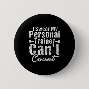 Ik zweer dat mijn trainer niet grappig kan tellen ronde button 5,7 cm