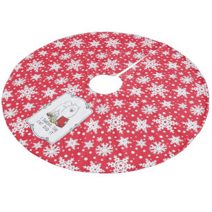 Ik zweer het, de kat deed het Samoyed Dog. Fleece Kerstboom Rok