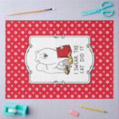 Ik zweer het, de kat deed het Samoyed Dog. Tissuepapier (Craft)
