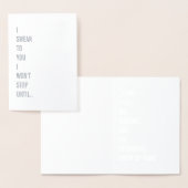 Ik zweer het je.. Stoute liefde Valentijn Bruid Vr Folie Kaarten (Display)