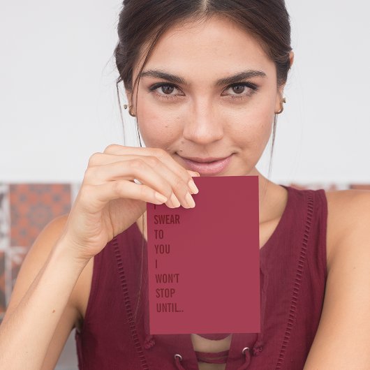 Ik zweer je... Naughty Funny Valentijnsdag Kaart