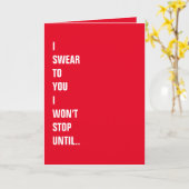 Ik zweer je... Naughty Funny Valentijnsdag Kaart (Gele Bloem)