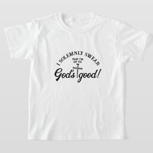 Ik zweer plechtig Gods goede Christelijke Kinder q T-shirt (Laagn)