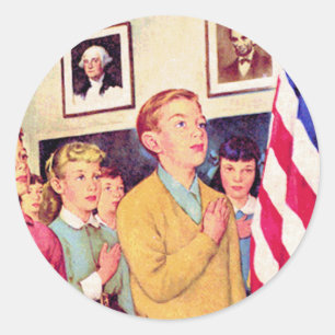 Ik zweer trouw aan de vlag ronde sticker