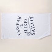 Ik zweet als een zeeman strandlaken (Voorkant)