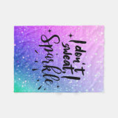 Ik zweet niet dat ik glitter schittert fleece deken (Voorkant (Horizontaal))