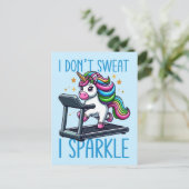 Ik zweet niet, ik fonkel je training briefkaart (Staand voorkant)