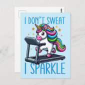 Ik zweet niet, ik fonkel je training briefkaart (Voorkant / Achterkant)