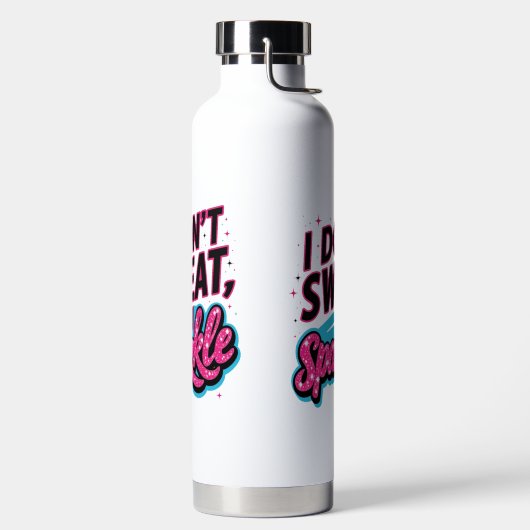 Ik zweet niet, ik sprankel plezier waterfles (Links)