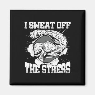 Ik zweet van de stress bewustwording maand Gym Bod Magneet