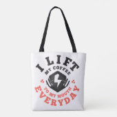 Ik zwef elke dag (zalm) tote bag (Achterkant)