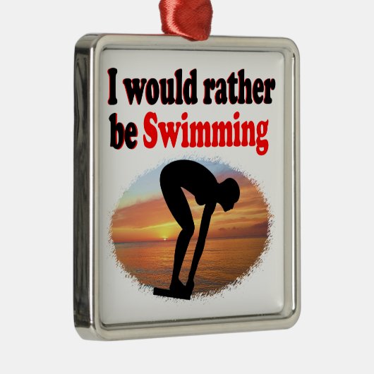 IK ZWEM LIEVER METALEN ORNAMENT (Rechts)