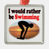 IK ZWEM LIEVER METALEN ORNAMENT (Voorkant)