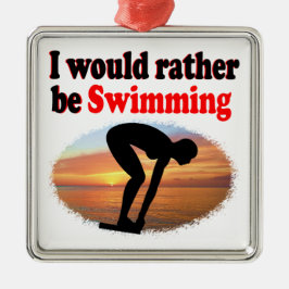 IK ZWEM LIEVER METALEN ORNAMENT