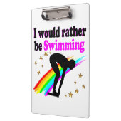 IK ZWEM LIEVER ROZE REGENBOOGDESIGN KLEMBORD (Links)