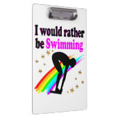 IK ZWEM LIEVER ROZE REGENBOOGDESIGN KLEMBORD (Rechts)