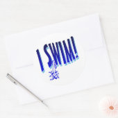 Ik zwem ronde sticker (Envelop)