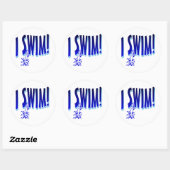 Ik zwem ronde sticker (Vel)