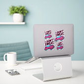 Ik zwet niet, ik glinster leuk sticker (Laptop op bureau)