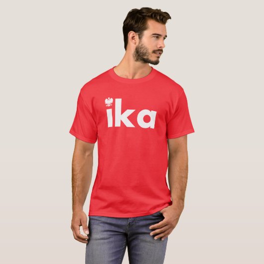IKA Poolse achternaam Tshirt (Voorkant volledig)
