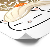 Ika Squid Sushi Cat Poster (Hoek)