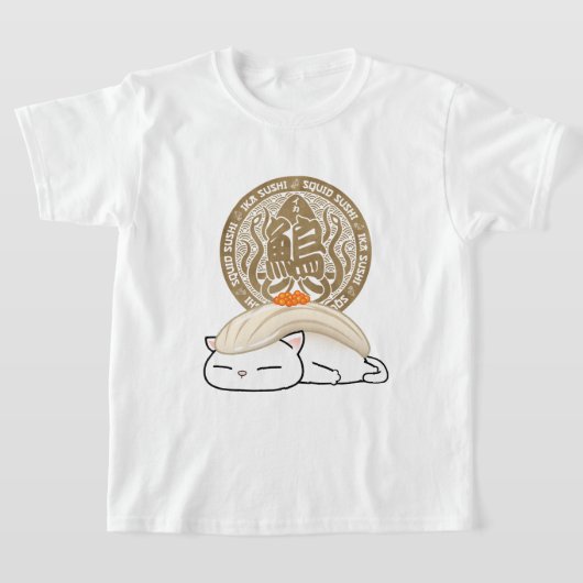 Ika Squid Sushi Cat T-shirt (Laagn)