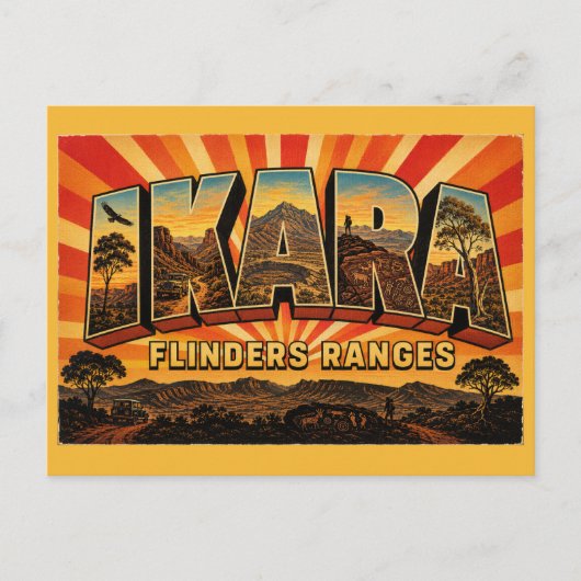 Ikara-Flinders Ranges Zuid-Australië Outback Briefkaart (Voorkant)