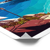 Ikaria Griekenland Reizen  Illustratie Poster (Hoek)