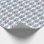 Ikat Abstract: Waterverf Oosterse motieven. Cadeaupapier (Hoek)