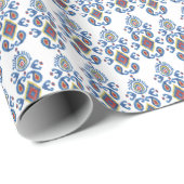 Ikat Abstract: Waterverf Oosterse motieven. Cadeaupapier (Rol Hoek)