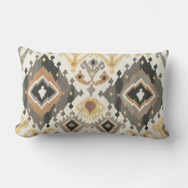 Ikat Accent Lumbar Pillow Kussen (Voorkant)
