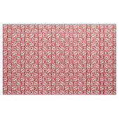Ikat Aztec - Deep Red en White Stof (Yard (91,4 cm))