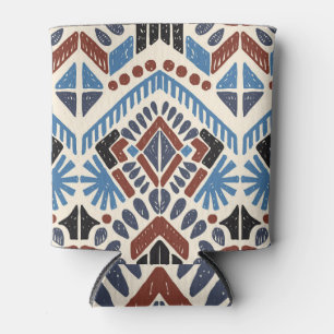 Ikat Aztec: etnisch geometrisch Ornament. Blikjeskoeler