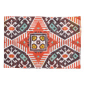 Ikat Aztec: Etnische gestreepte textuur Kussensloop (Achterkant)