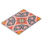 Ikat Aztec: Etnische gestreepte textuur Notitieboek (Linkerzijde)