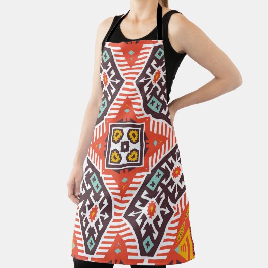 Ikat Aztec: Etnische gestreepte textuur Schort (Insitu)