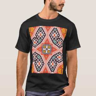 Ikat Aztec: Etnische gestreepte textuur T-shirt