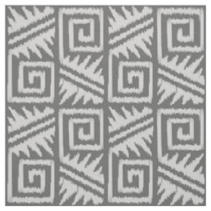Ikat Aztec - Grijze/grijze schaduwen Stof