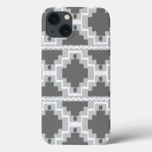 Ikat Aztec motief - Donker en lichtgrijs Case-Mate iPhone Case (Achterkant)