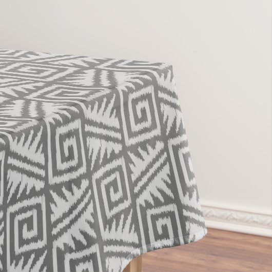 Ikat Aztec motief - Schakeringen van Grijs Tafelkleed (Voorbeeld)